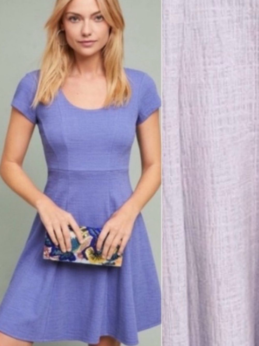 BOGO! Anthropologie Maeve Regina Knit Skater Dress Lilac Purple Size Small